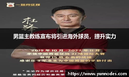 男篮主教练宣布将引进海外球员，提升实力