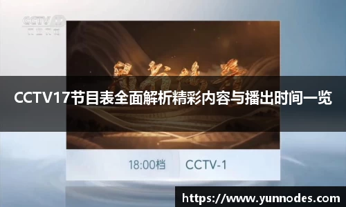 CCTV17节目表全面解析精彩内容与播出时间一览